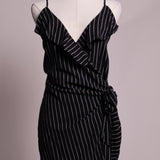 Robe mini portefeuille lignée 