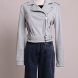 Veste moto avec ceinture intégrée