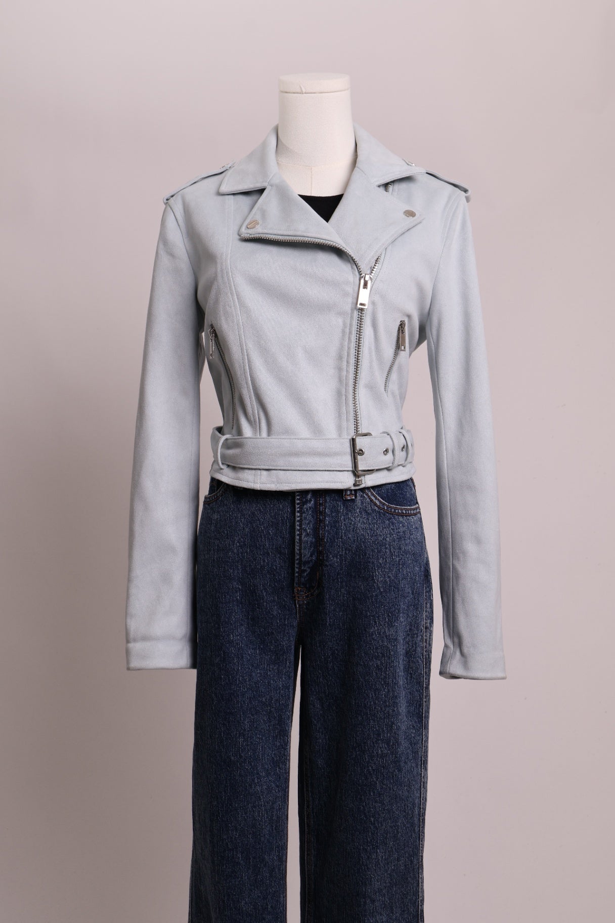 Veste moto avec ceinture intégrée