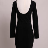 Robe scintillante manches longues dos ouvert