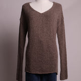 Chandail long en tricot avec col bateau