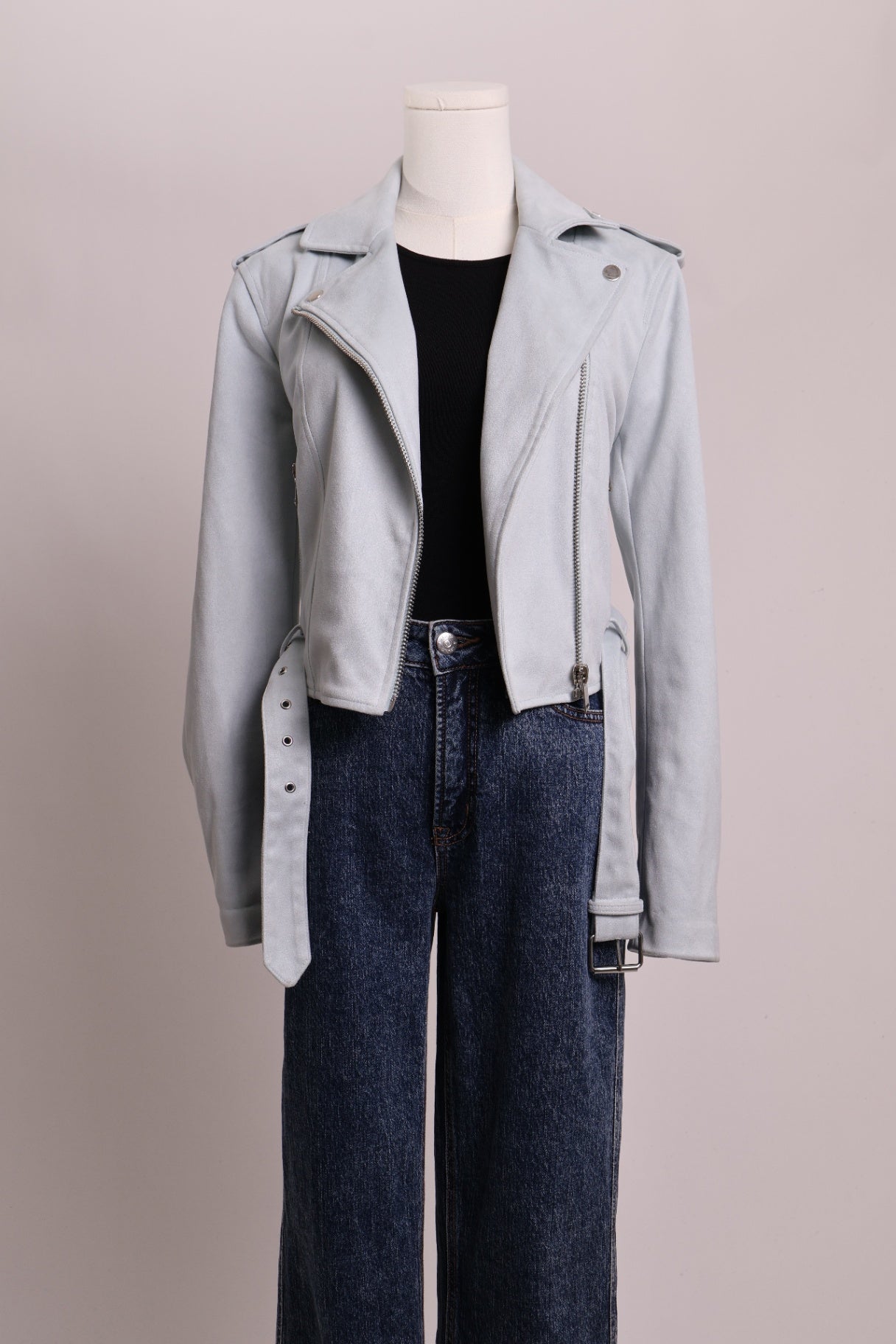 Veste moto avec ceinture intégrée