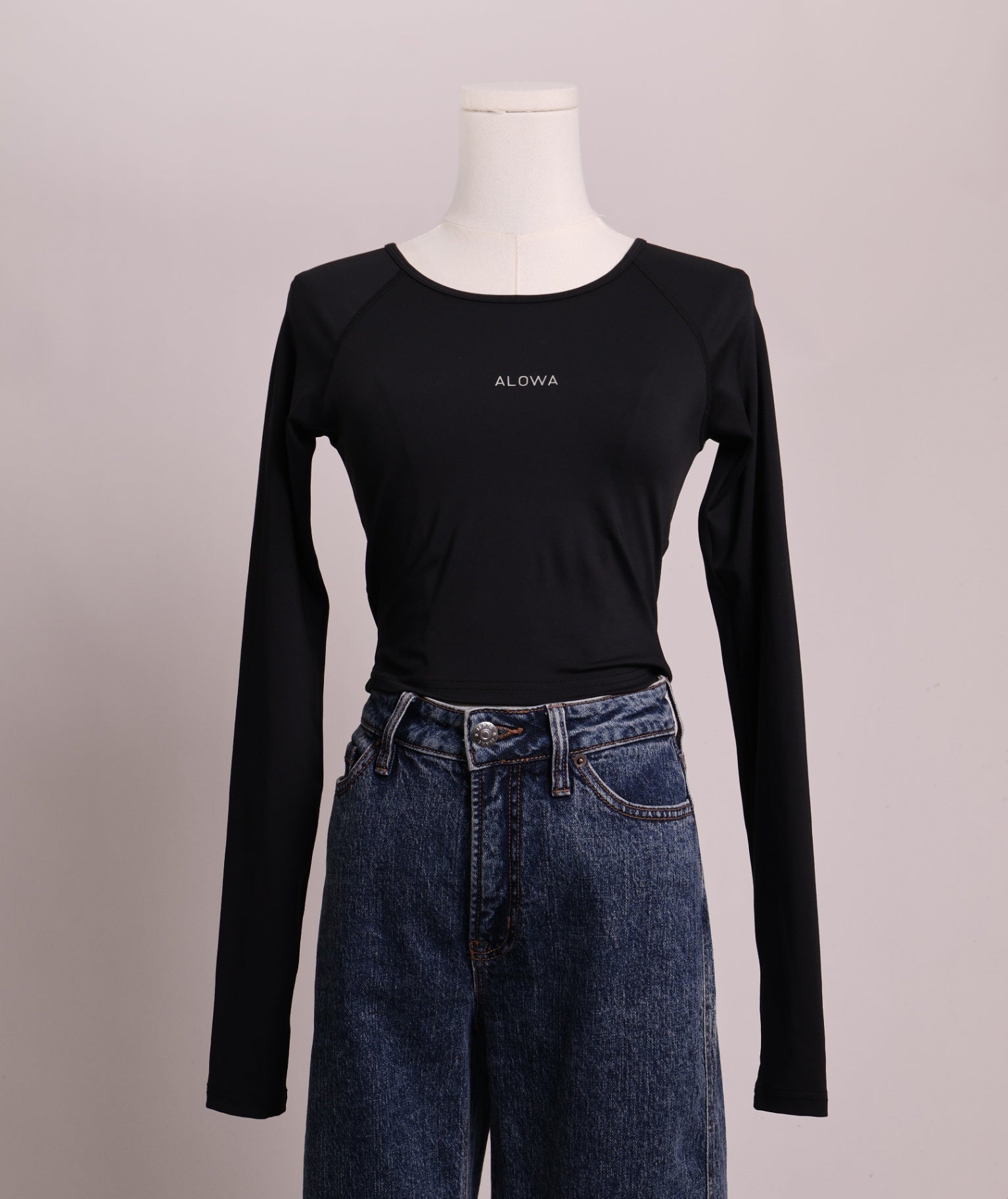Chandail de sport crop manches longues