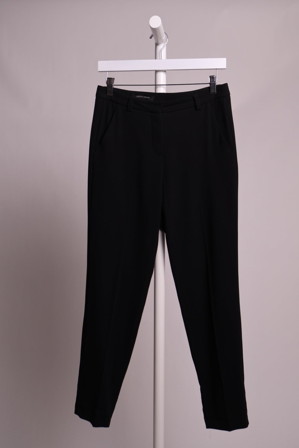 Pantalon habillé taille haute coupe droite