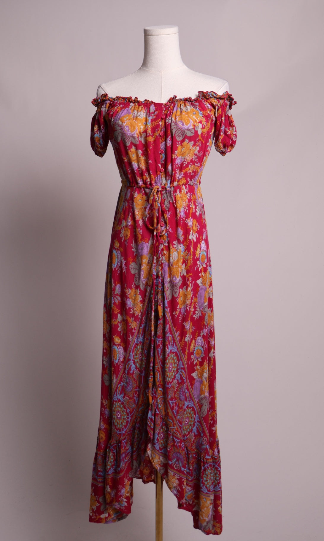 Robe maxi champêtre à fleurs 