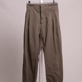 Pantalon taille haute coupe droite kaki