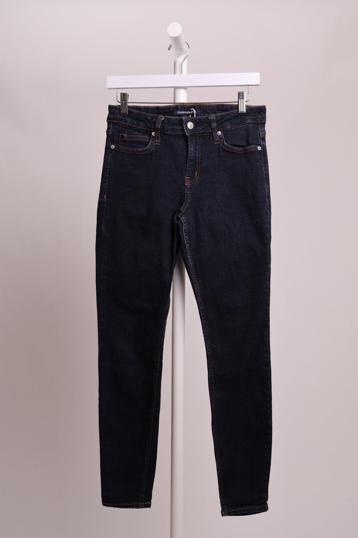 Jeans taille haute skinny bleu foncé