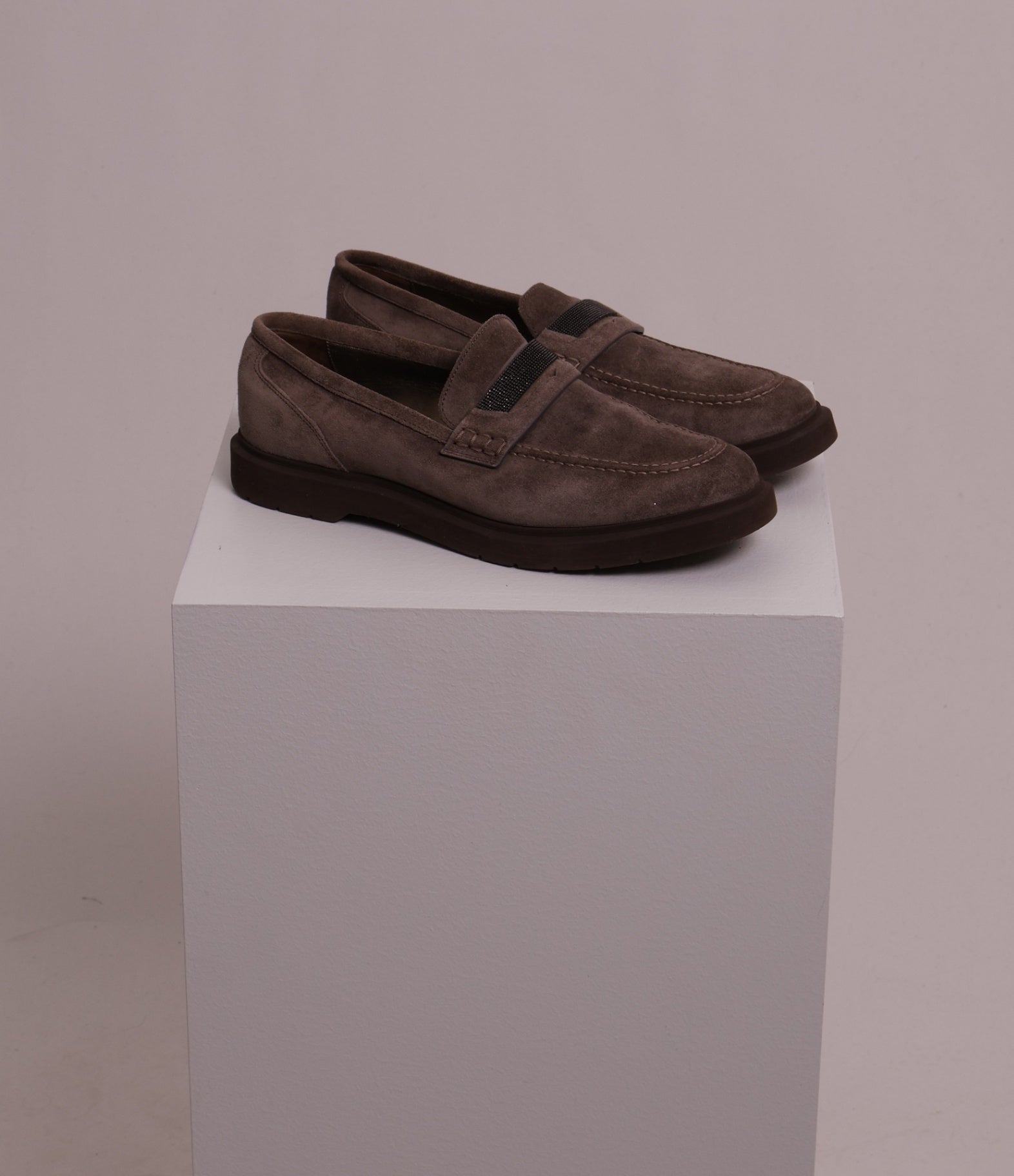 Loafers penny en suède