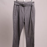 Pantalon gris pâle italien avec ceinture intrégrée