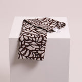 Foulard italien brun et blanc