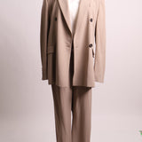 Tailleur veston et pantalon habillé italien beige
