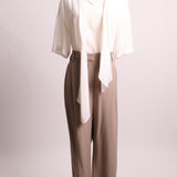 Tailleur veston et pantalon habillé italien beige