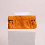 Clutch bag orange effet peau de serpent