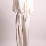 Pantalon scintillant avec détails aux coutures