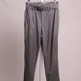 Pantalon gris pâle italien avec ceinture intrégrée