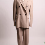 Tailleur veston et pantalon habillé italien beige