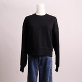 Chandail court en coton ouaté à manches larges (sweatfleece)