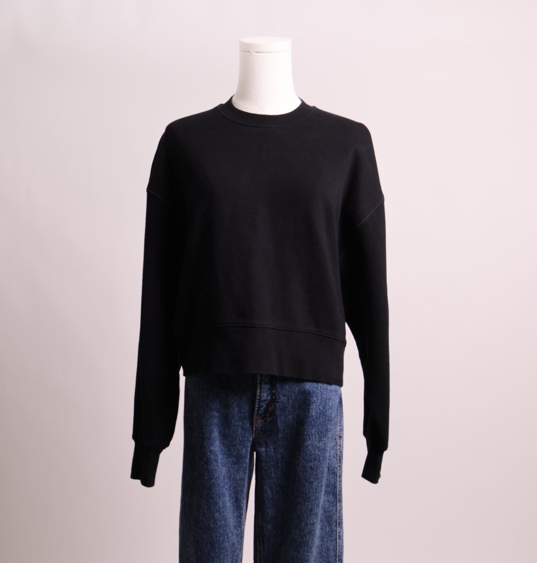 Chandail court en coton ouaté à manches larges (sweatfleece)