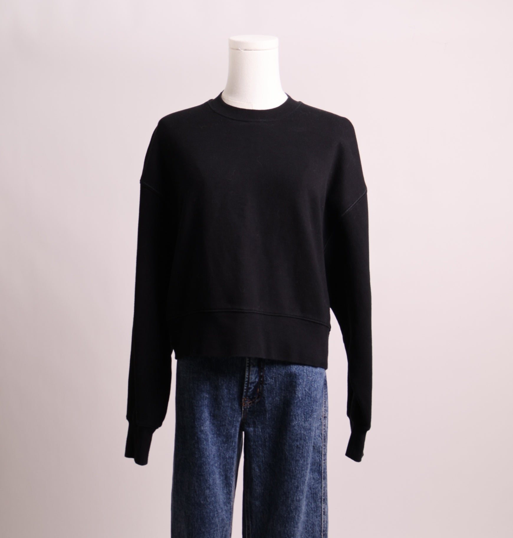 Chandail court en coton ouaté à manches larges (sweatfleece)