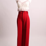 Ensemble pantalon long jambes larges et veston à double boutonnière