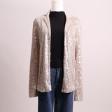 Veston beige à paillettes