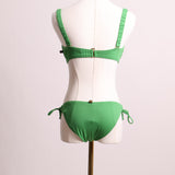 Maillot 2 pièces vert uni