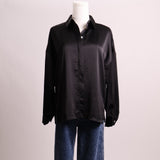 Chemise noire longue à manches longues