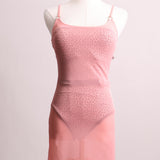 Robe courte transparente à fines bretelles