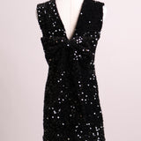 Robe courte sans manche à paillettes