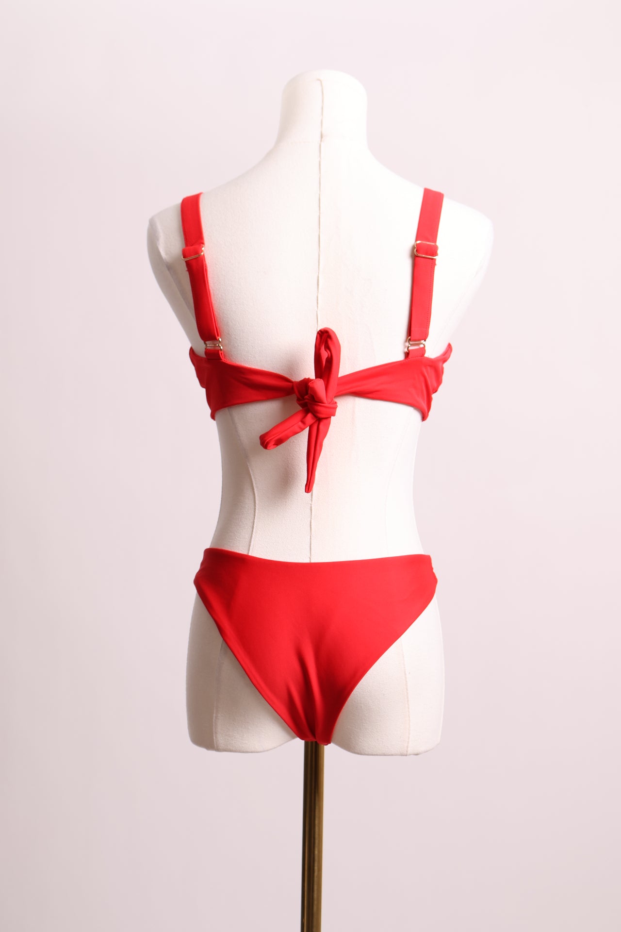 Maillot 2 pièces rouge uni