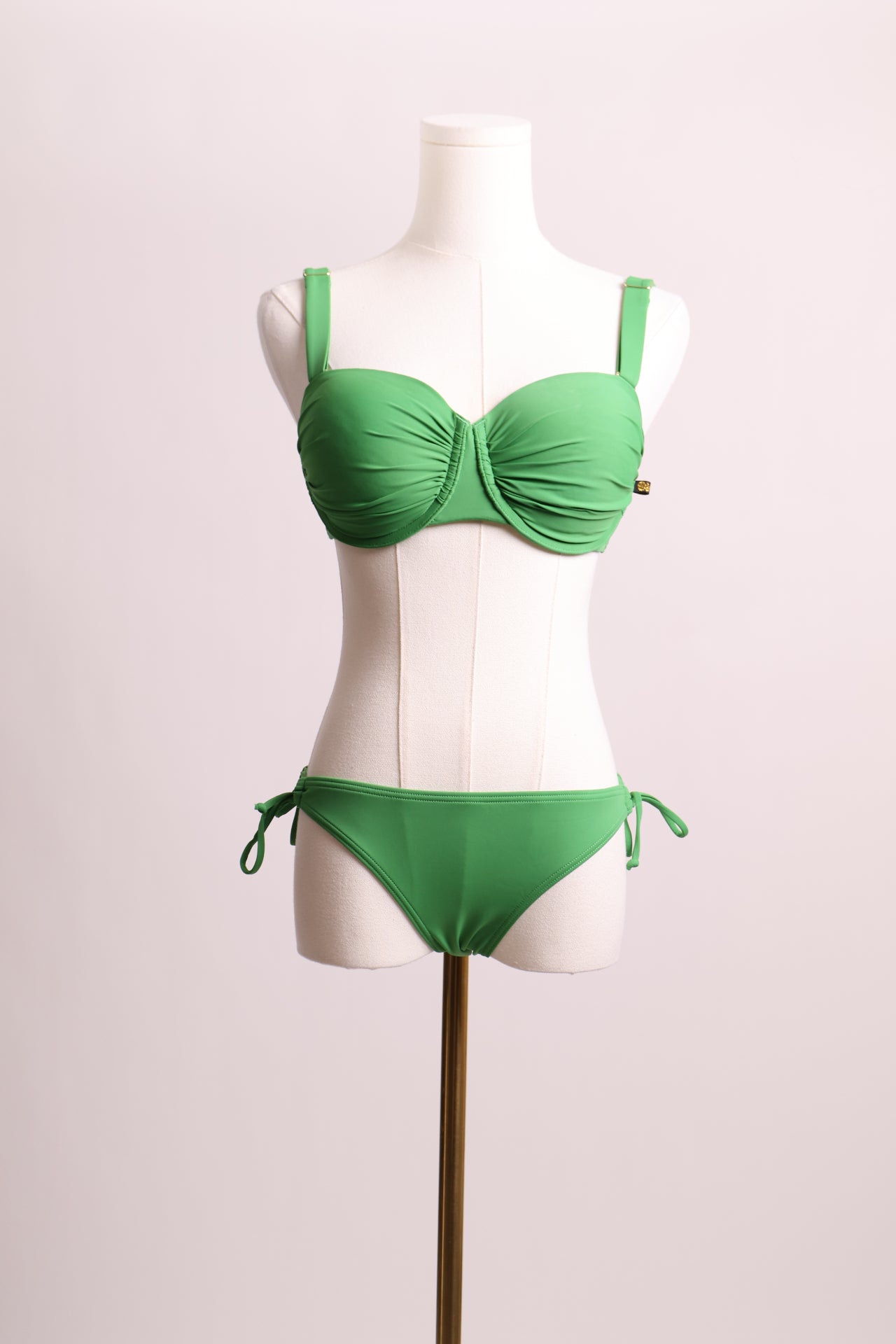 Maillot 2 pièces vert uni