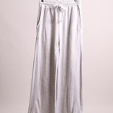 Pantalon en coton-ouaté jambe large