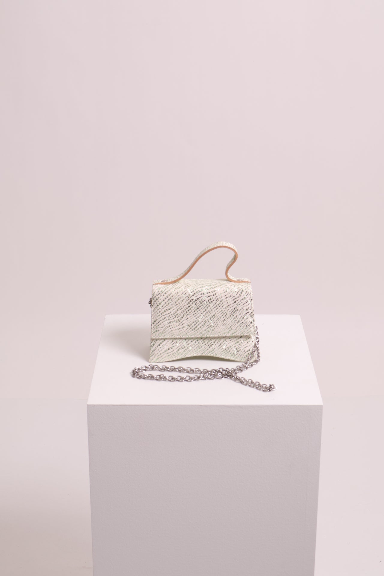 Mini sac à main avec ganse en chaîne