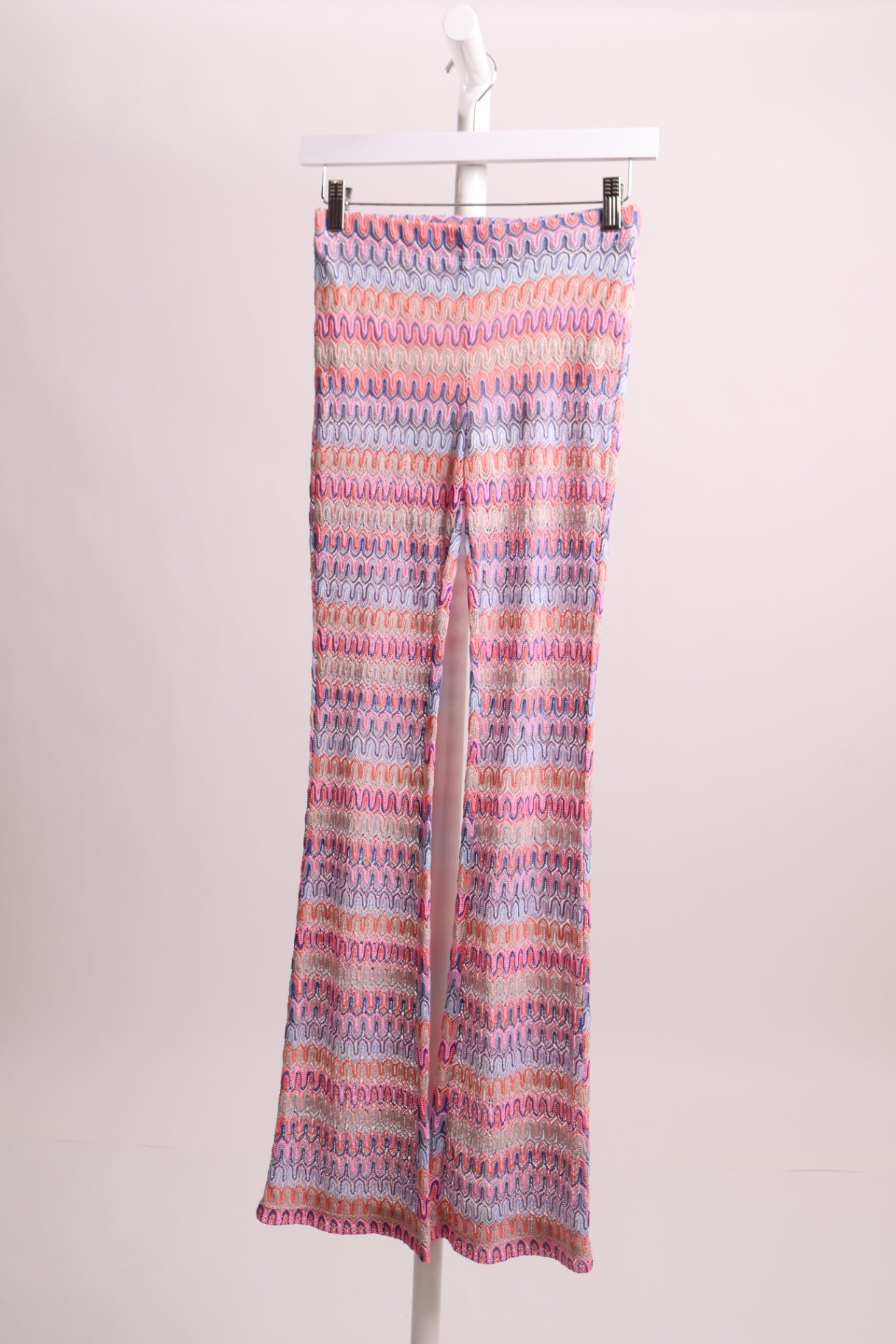 Pantalon long transparent à motifs avec sous-vêtement intégré