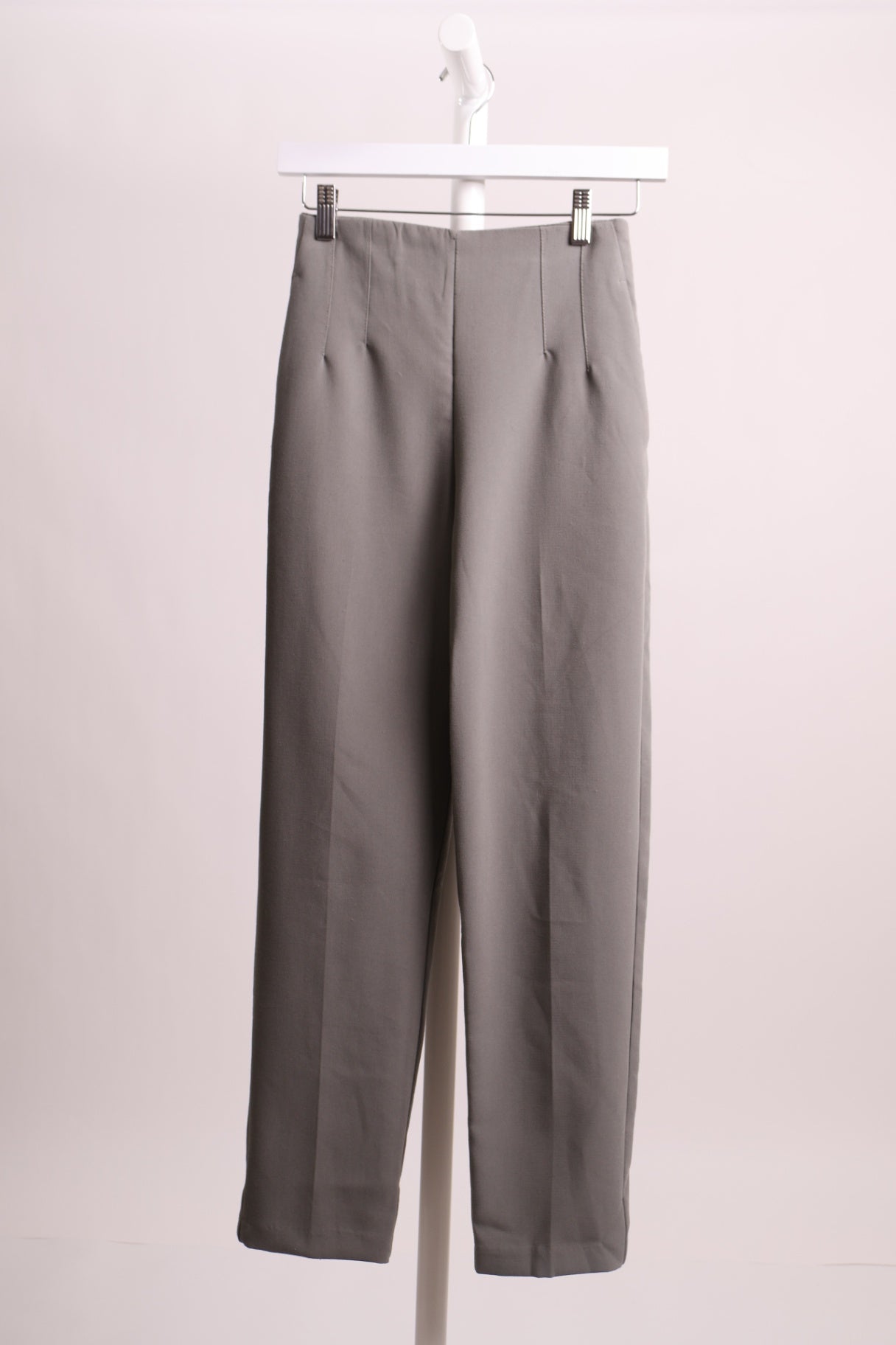 Pantalon taille haute avec fermeture éclair sur le côté