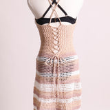 Robe/Cache-maillot avec ouverture sous la poitrine