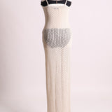 Robe/Cache-maillot long en tricot