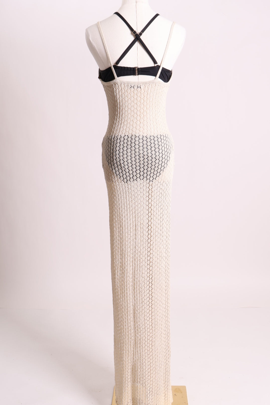 Robe/Cache-maillot long en tricot
