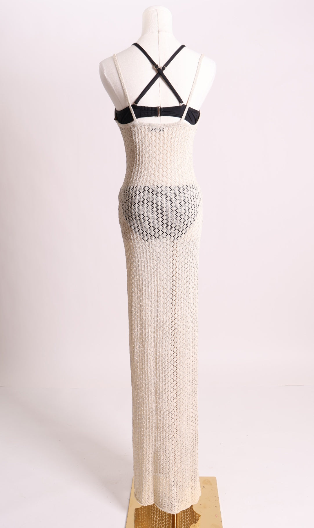 Robe/Cache-maillot long en tricot