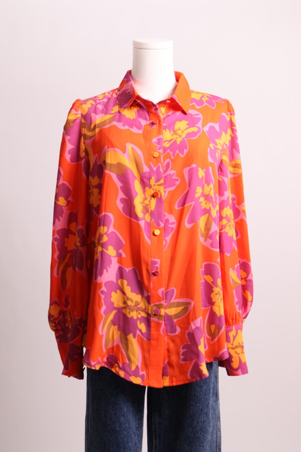 Chemise avec motifs de fleurs