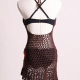 Robe/Cache-maillot en tricot avec détail de fleur 