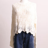 Chandail en tricot avec manches trompettes