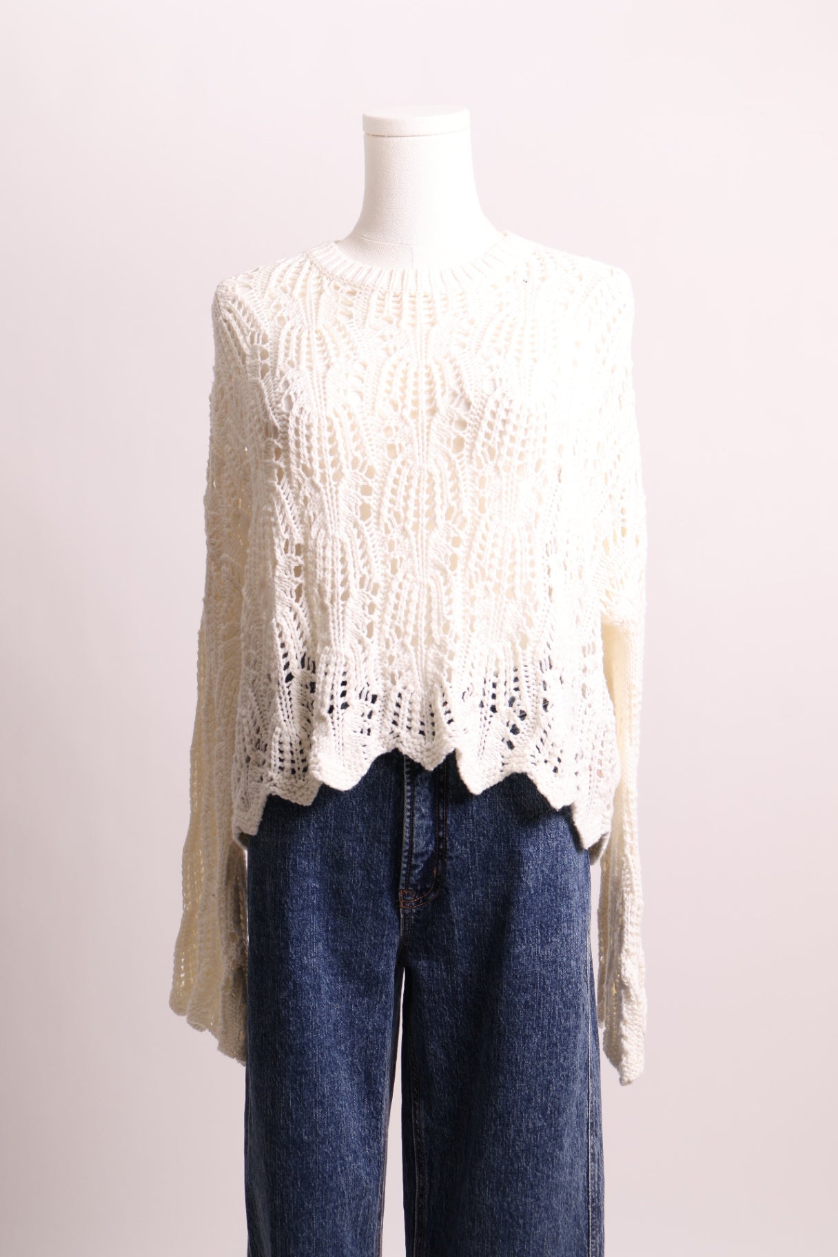 Chandail en tricot avec manches trompettes