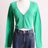 Haut de style crop top avec boutons