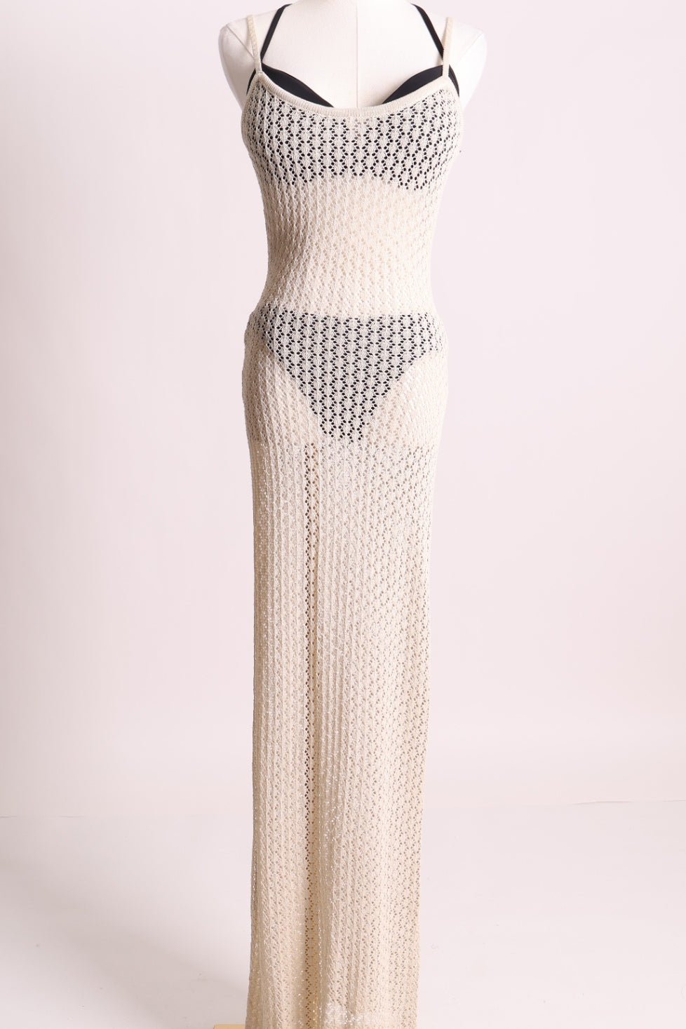 Robe/Cache-maillot long en tricot
