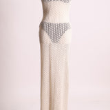 Robe/Cache-maillot long en tricot