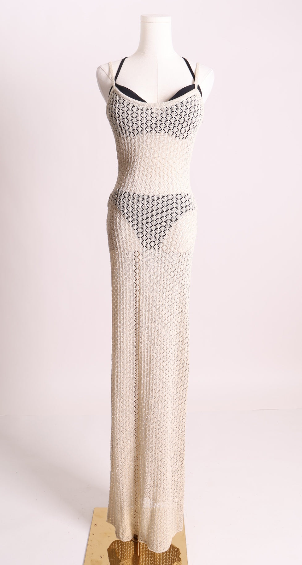 Robe/Cache-maillot long en tricot
