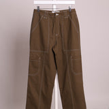 Pantalon coupe droite style cargo