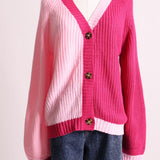 Cardigan à deux couleurs
