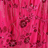 Jupe taille basse à sequin fuschia